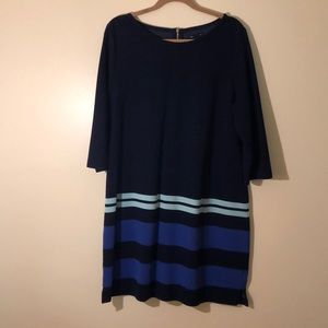 3/4 sleeve navy Gap dress